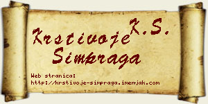 Krstivoje Šimpraga vizit kartica